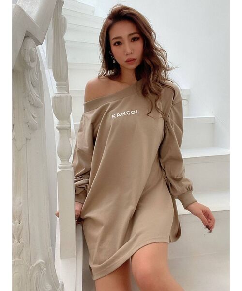 KANGOL(カンゴール)の「【KANGOL別注】配色ワンショルロンT(Tシャツ/カットソー・レディース・ホワイト/ブラック/ベージュ・FREE)」の13枚目の写真