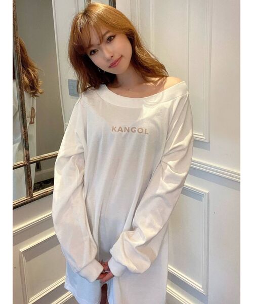 KANGOL(カンゴール)の「【KANGOL別注】配色ワンショルロンT(Tシャツ/カットソー・レディース・ホワイト/ブラック/ベージュ・FREE)」の17枚目の写真