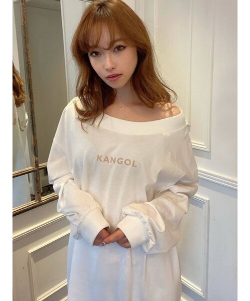 KANGOL(カンゴール)の「【KANGOL別注】配色ワンショルロンT(Tシャツ/カットソー・レディース・ホワイト/ブラック/ベージュ・FREE)」の18枚目の写真