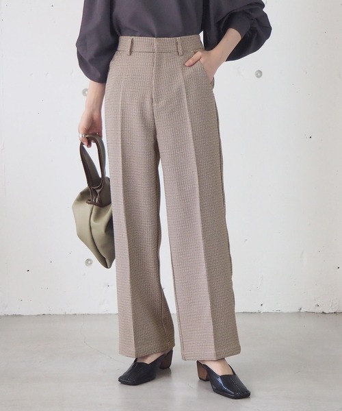 tiptop（ティップトップ）の「【セットアップ対応】[丈が選べる]センタープレスパンツ（スラックス・レディース・ブラック/ブラウン/ブルー/グリーン/ライトグリーン/アイボリー/イエロー系その他/A・TM/TS/S/M）」の8枚目の写真