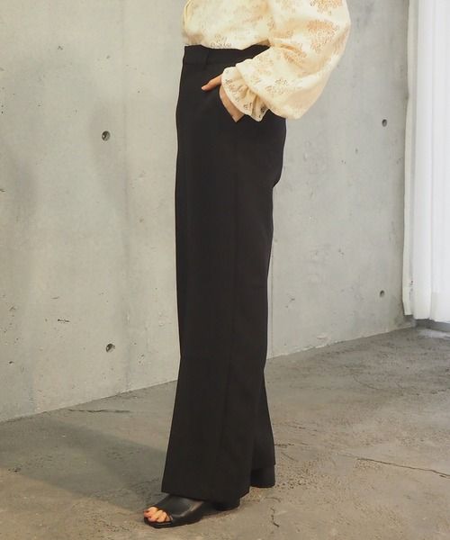 tiptop（ティップトップ）の「【セットアップ対応】[丈が選べる]センタープレスパンツ（スラックス・レディース・ブラック/ブラウン/ブルー/グリーン/ライトグリーン/アイボリー/イエロー系その他/A・TM/TS/S/M）」の14枚目の写真