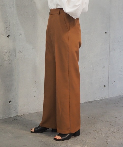 tiptop（ティップトップ）の「【セットアップ対応】[丈が選べる]センタープレスパンツ（スラックス・レディース・ブラック/ブラウン/ブルー/グリーン/ライトグリーン/アイボリー/イエロー系その他/A・TM/TS/S/M）」の10枚目の写真