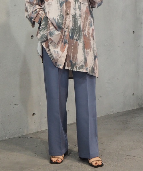 tiptop（ティップトップ）の「【セットアップ対応】[丈が選べる]センタープレスパンツ（スラックス・レディース・ブラック/ブラウン/ブルー/グリーン/ライトグリーン/アイボリー/イエロー系その他/A・TM/TS/S/M）」の11枚目の写真