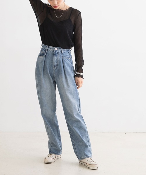Newlyme(ニューリーミー)の「楊柳シフォンインナー付きトップス(シャツ/ブラウス・レディース・ブルー/ラベンダー/ブラック/オフホワイト・MEDIUM)」の11枚目の写真