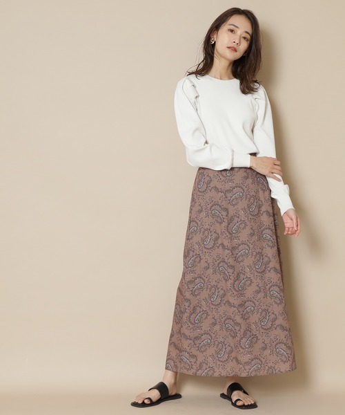 N.（N. Natural Beauty Basic）（エヌエヌナチュラルビューティーベーシック）の「総針パフスリーブニット（ニット/セーター・レディース・パープル/ブラック/ホワイト・MEDIUM）」の11枚目の写真