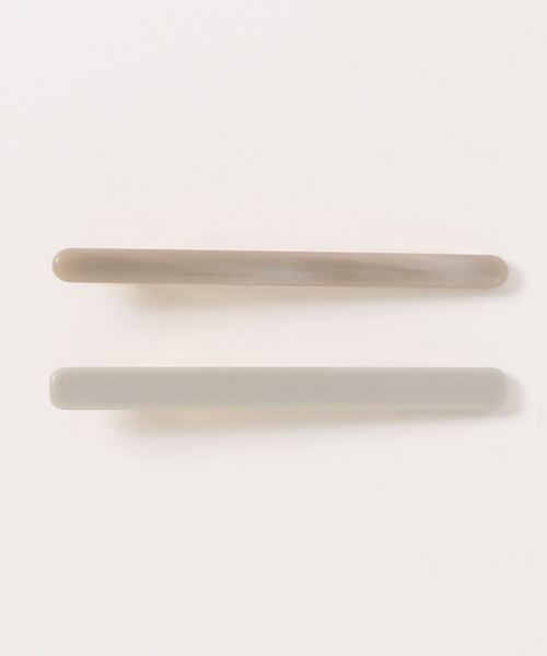 tone(トーン)の「【Kukulu TOKYO】Slender ヘアクリップ【2本set】(バレッタ/ヘアクリップ・レディース・グレー/ブラウン/ベージュ/パープル・FREE)」の8枚目の写真