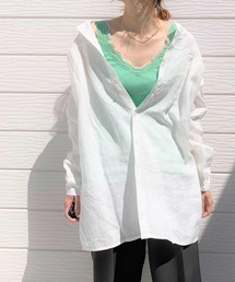 Q | 2wayフレンチリネンシャツ(シャツ/ブラウス)