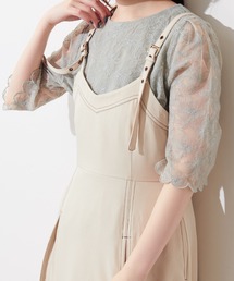 natural couture | 袖口スカラップフラワーレースブラウス(シャツ/ブラウス)