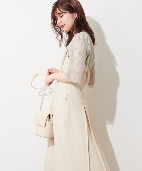 natural couture（ナチュラルクチュール）の「袖口スカラップフラワーレースブラウス（シャツ/ブラウス・レディース・ブラック/アイボリー/ミント・FREE）」の18枚目の写真