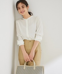 【洗える】デシンノーカラーシャツ