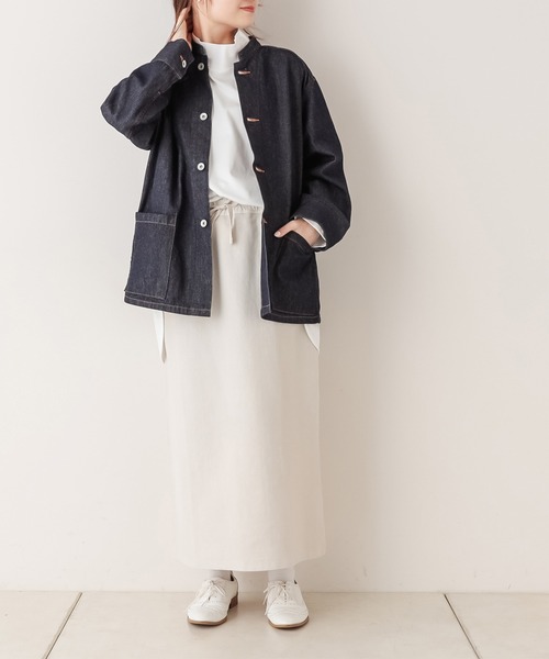 PUAL CE CIN(ピュアルセシン)の「【Du noir】デニムジャケット(その他アウター・レディース・インディゴブルー/ブラック・FREE)」の8枚目の写真