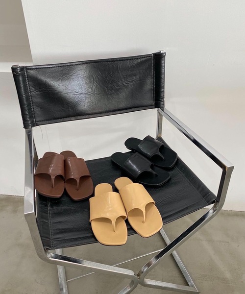 lawgy（ラウジー）の「flat tong sandal（サンダル・レディース・ブラック/ベージュ/ブラウン・S/M/L）」の3枚目の写真