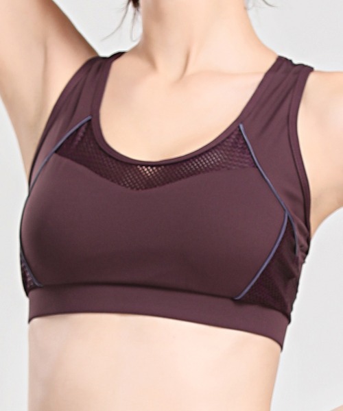 DAY CLOSET（デイ クローゼット）の「吸汗速乾 3段階調節可 バックシャンフィットネスヨガブラトップ（スポーツブラ・レディース・ブラック/グレー/ミント/ワイン・LL/S/M/L）」の4枚目の写真
