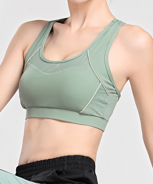 DAY CLOSET（デイ クローゼット）の「吸汗速乾 3段階調節可 バックシャンフィットネスヨガブラトップ（スポーツブラ・レディース・ブラック/グレー/ミント/ワイン・LL/S/M/L）」の3枚目の写真