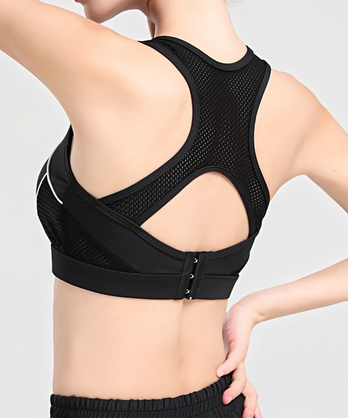 DAY CLOSET（デイ クローゼット）の「吸汗速乾 3段階調節可 バックシャンフィットネスヨガブラトップ（スポーツブラ・レディース・ブラック/グレー/ミント/ワイン・LL/S/M/L）」の9枚目の写真