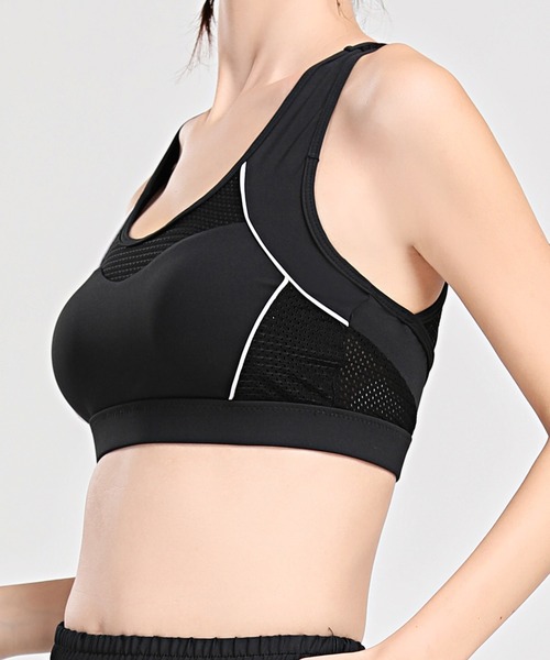 DAY CLOSET（デイ クローゼット）の「吸汗速乾 3段階調節可 バックシャンフィットネスヨガブラトップ（スポーツブラ・レディース・ブラック/グレー/ミント/ワイン・LL/S/M/L）」の6枚目の写真