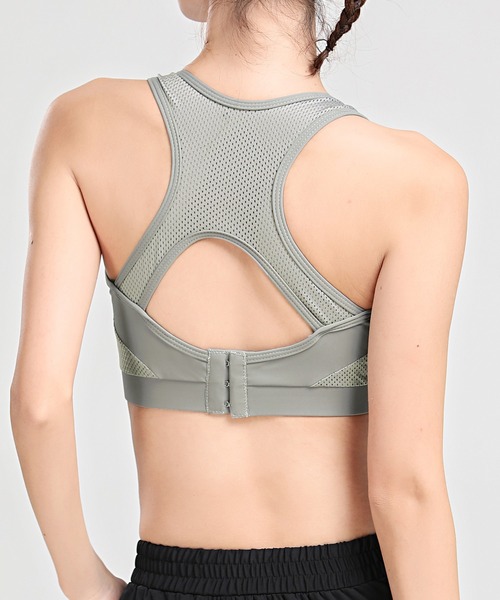 DAY CLOSET（デイ クローゼット）の「吸汗速乾 3段階調節可 バックシャンフィットネスヨガブラトップ（スポーツブラ・レディース・ブラック/グレー/ミント/ワイン・LL/S/M/L）」の5枚目の写真