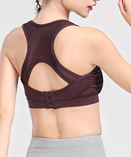 DAY CLOSET（デイ クローゼット）の「吸汗速乾 3段階調節可 バックシャンフィットネスヨガブラトップ（スポーツブラ・レディース・ブラック/グレー/ミント/ワイン・LL/S/M/L）」の12枚目の写真