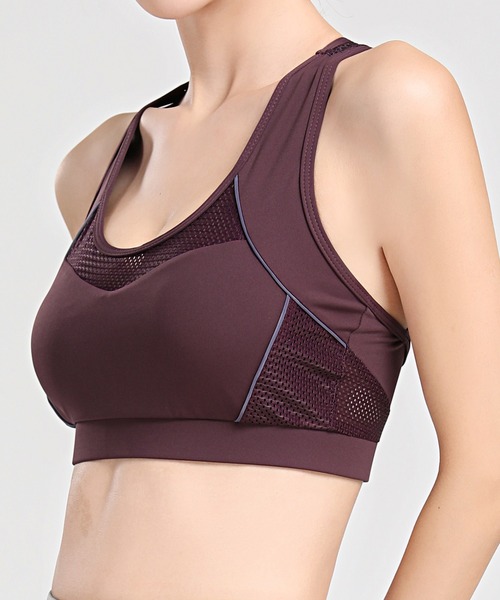 DAY CLOSET（デイ クローゼット）の「吸汗速乾 3段階調節可 バックシャンフィットネスヨガブラトップ（スポーツブラ・レディース・ブラック/グレー/ミント/ワイン・LL/S/M/L）」の7枚目の写真