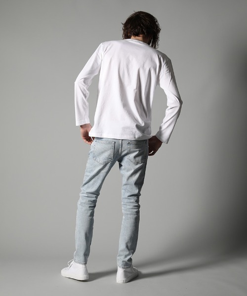 STUD MUFFIN（スタッドマフィン）の「mlt3396-5.6ozコットン天竺 ベアハートマルチフォームプリント LS Tシャツ（Tシャツ/カットソー・メンズ・ホワイト/ブラック・2/4/3）」の6枚目の写真