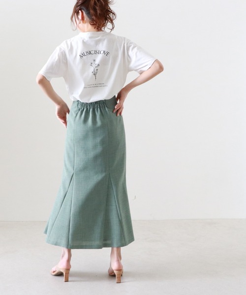 Cheek(チーク)の「麻調マーメードスカート(スカート・レディース・カーキ/ベージュ/キャメル・MEDIUM)」の11枚目の写真