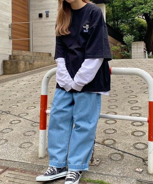 WEGO（ウィゴー）の「WEGO/ヘビーウエイト イラストロゴビッグシルエットTシャツ（Tシャツ/カットソー・メンズ・ブラック/イエロー/ブルー/サックスブルー/ホワイト/グリーン/ホワイト系その他・MEDIUM/LARGE）」の14枚目の写真