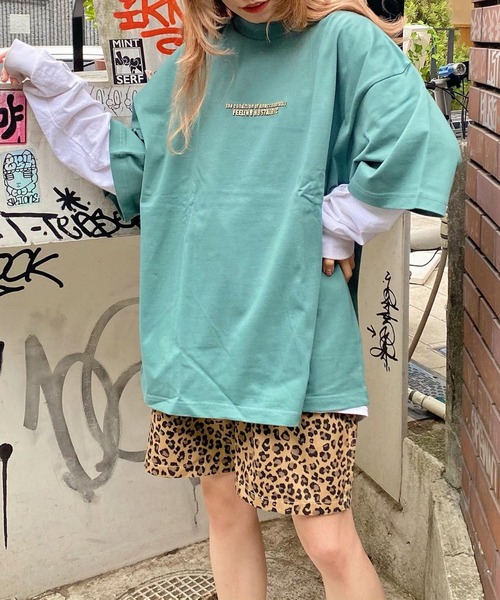 WEGO（ウィゴー）の「WEGO/ヘビーウエイト イラストロゴビッグシルエットTシャツ（Tシャツ/カットソー・メンズ・ブラック/イエロー/ブルー/サックスブルー/ホワイト/グリーン/ホワイト系その他・MEDIUM/LARGE）」の18枚目の写真