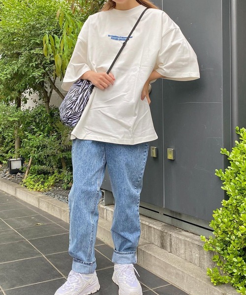 WEGO（ウィゴー）の「WEGO/ヘビーウエイト イラストロゴビッグシルエットTシャツ（Tシャツ/カットソー・メンズ・ブラック/イエロー/ブルー/サックスブルー/ホワイト/グリーン/ホワイト系その他・MEDIUM/LARGE）」の10枚目の写真