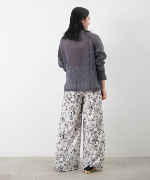 LUCA/LADY LUCK LUCA（ルカ/レディラックルカ）の「LWS エルダブリューエス　オーガンジーラグランブラウス（シャツ/ブラウス・レディース・ブラック/ライトイエロー・FREE）」の9枚目の写真