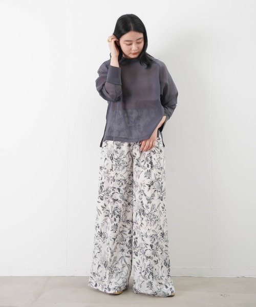 LUCA/LADY LUCK LUCA（ルカ/レディラックルカ）の「LWS エルダブリューエス　オーガンジーラグランブラウス（シャツ/ブラウス・レディース・ブラック/ライトイエロー・FREE）」の4枚目の写真