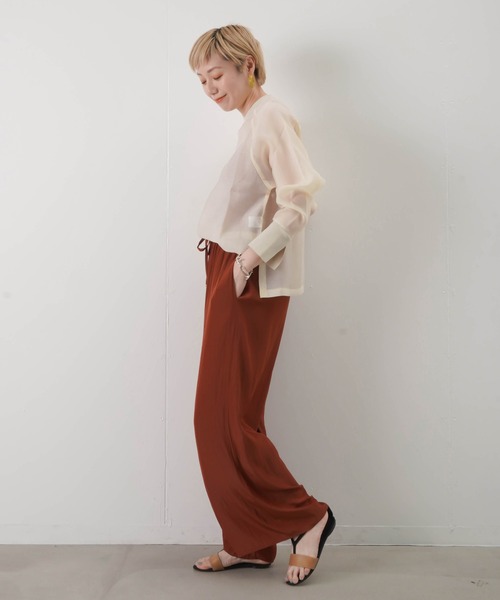 LUCA/LADY LUCK LUCA（ルカ/レディラックルカ）の「LWS エルダブリューエス　オーガンジーラグランブラウス（シャツ/ブラウス・レディース・ブラック/ライトイエロー・FREE）」の6枚目の写真