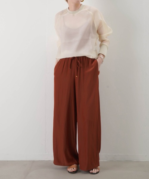 LUCA/LADY LUCK LUCA（ルカ/レディラックルカ）の「LWS エルダブリューエス　オーガンジーラグランブラウス（シャツ/ブラウス・レディース・ブラック/ライトイエロー・FREE）」の8枚目の写真