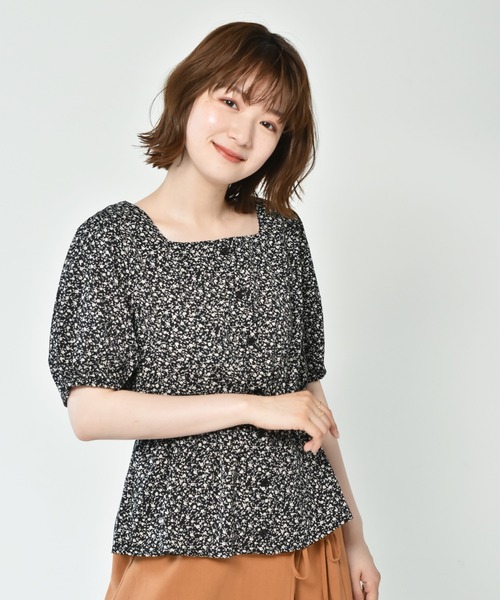 RETRO GIRL（レトロガール）の「前ボタン花柄ブラウス（シャツ