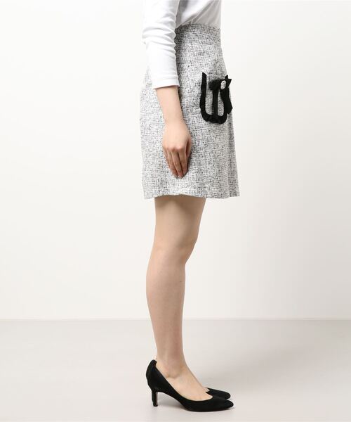 Ank Rouge（アンクルージュ）の「サマーツイード台形スカート（スカート・レディース・ブラック/ブルー/ピンク・M）」の5枚目の写真