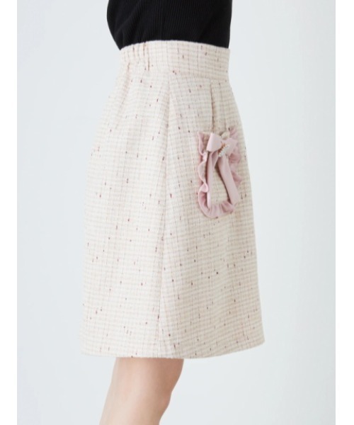 Ank Rouge（アンクルージュ）の「サマーツイード台形スカート（スカート・レディース・ブラック/ブルー/ピンク・M）」の7枚目の写真