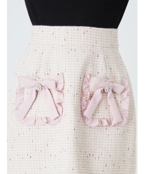 Ank Rouge（アンクルージュ）の「サマーツイード台形スカート（スカート・レディース・ブラック/ブルー/ピンク・M）」の10枚目の写真