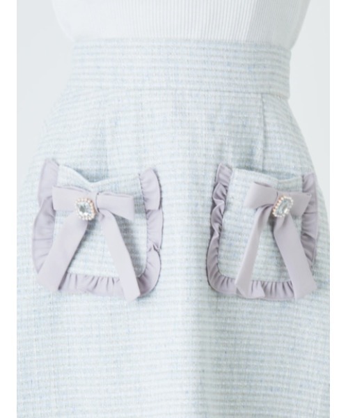 Ank Rouge（アンクルージュ）の「サマーツイード台形スカート（スカート・レディース・ブラック/ブルー/ピンク・M）」の11枚目の写真