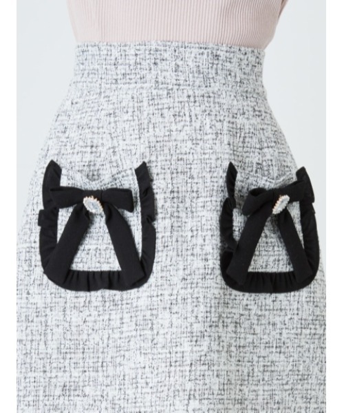 Ank Rouge（アンクルージュ）の「サマーツイード台形スカート（スカート・レディース・ブラック/ブルー/ピンク・M）」の12枚目の写真