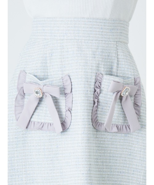 Ank Rouge（アンクルージュ）の「サマーツイード台形スカート（スカート・レディース・ブラック/ブルー/ピンク・M）」の18枚目の写真