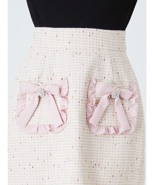 Ank Rouge（アンクルージュ）の「サマーツイード台形スカート（スカート・レディース・ブラック/ブルー/ピンク・M）」の17枚目の写真