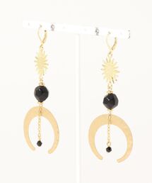 チャイハネ | 【チャイハネ】ノワールサン＆ムーンピアス(ピアス（両耳用）)