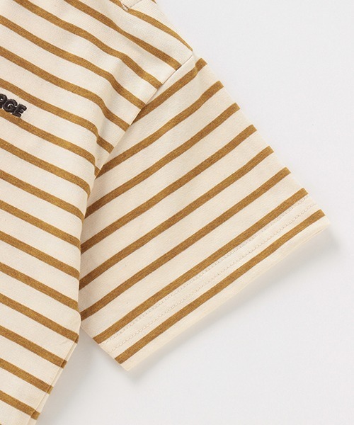 XLARGE KIDS（エクストララージキッズ）の「ワイドシルエットボーダーリンガー半袖Tシャツ（Tシャツ/カットソー・キッズ・ベージュ/カーキ/ホワイト・130cm/100cm/90cm/140cm/110cm/120cm）」の8枚目の写真