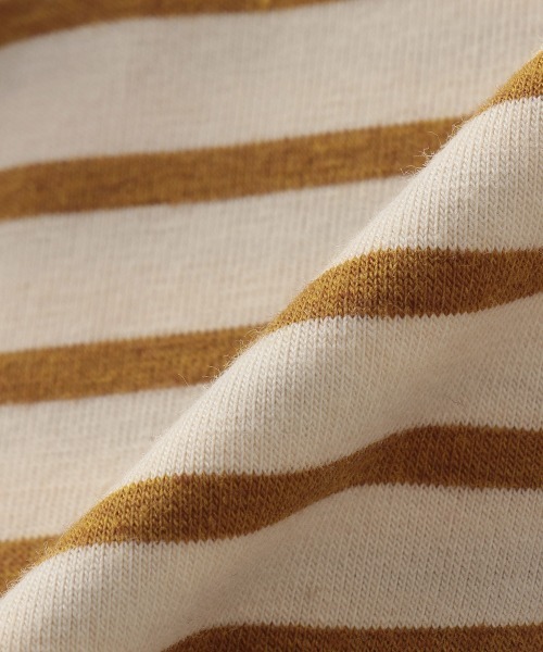 XLARGE KIDS（エクストララージキッズ）の「ワイドシルエットボーダーリンガー半袖Tシャツ（Tシャツ/カットソー・キッズ・ベージュ/カーキ/ホワイト・130cm/100cm/90cm/140cm/110cm/120cm）」の10枚目の写真