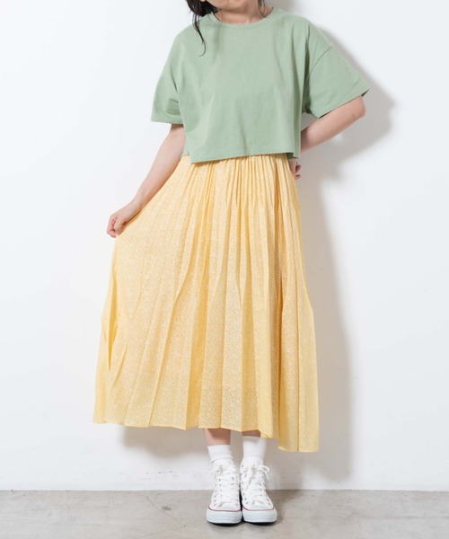 WEGO（ウィゴー）の「WEGO/【2点セット】タンクSETバックリボンTシャツ（Tシャツ/カットソー・レディース・グリーン/ブラック・FREE）」の7枚目の写真