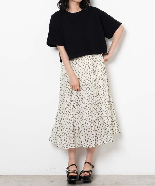 WEGO（ウィゴー）の「WEGO/【2点セット】タンクSETバックリボンTシャツ（Tシャツ/カットソー・レディース・グリーン/ブラック・FREE）」の12枚目の写真