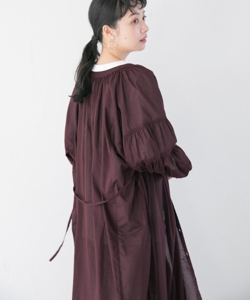 LOWRYS FARM（ローリーズファーム）の「ソデボリュームボイルワンピース　952215（ワンピース・レディース・オフホワイト/ブラック/ダークブラウン/ブルー/イエロー・FREE）」の14枚目の写真