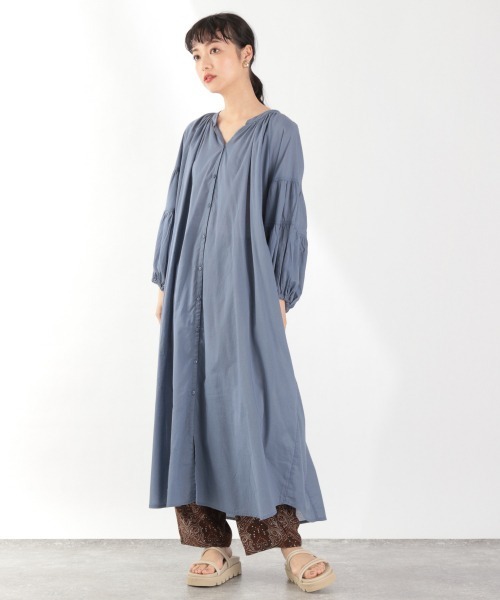 LOWRYS FARM（ローリーズファーム）の「ソデボリュームボイルワンピース　952215（ワンピース・レディース・オフホワイト/ブラック/ダークブラウン/ブルー/イエロー・FREE）」の11枚目の写真