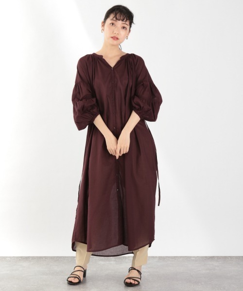 LOWRYS FARM（ローリーズファーム）の「ソデボリュームボイルワンピース　952215（ワンピース・レディース・オフホワイト/ブラック/ダークブラウン/ブルー/イエロー・FREE）」の19枚目の写真