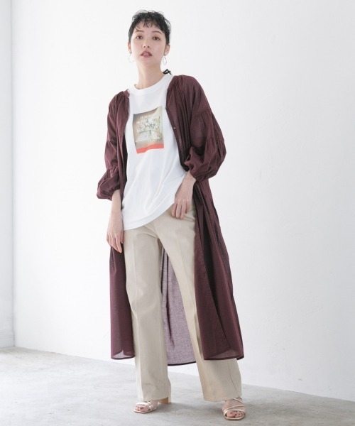 LOWRYS FARM（ローリーズファーム）の「ソデボリュームボイルワンピース　952215（ワンピース・レディース・オフホワイト/ブラック/ダークブラウン/ブルー/イエロー・FREE）」の6枚目の写真