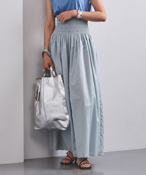 UNITED ARROWS（ユナイテッドアローズ）の「UWCC C シャーリング 2WAY ワンピース◆（ワンピース・レディース・ライム/ブラック・FREE）」の10枚目の写真